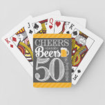 Cheers And Beers To 50 Years Playing Cards at Zazzle