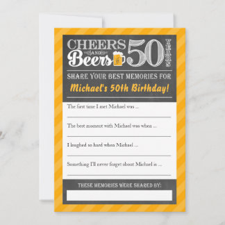 Cheers and Beers to 50 Years • Share a Memory Card
