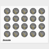 Cheers and beers to 50 years typography birthday classic round sticker (Sheet)