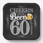 Cheers and Beers to 60 Years Paper Plates 9"