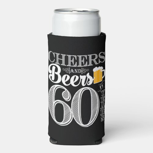 Cheers and Beers to 60 Years Seltzer Can Cooler