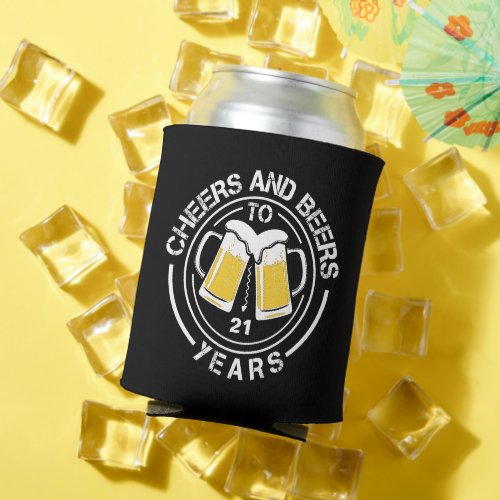 Cheers and Beers to Custom Age Year Birthday Party Can Cooler