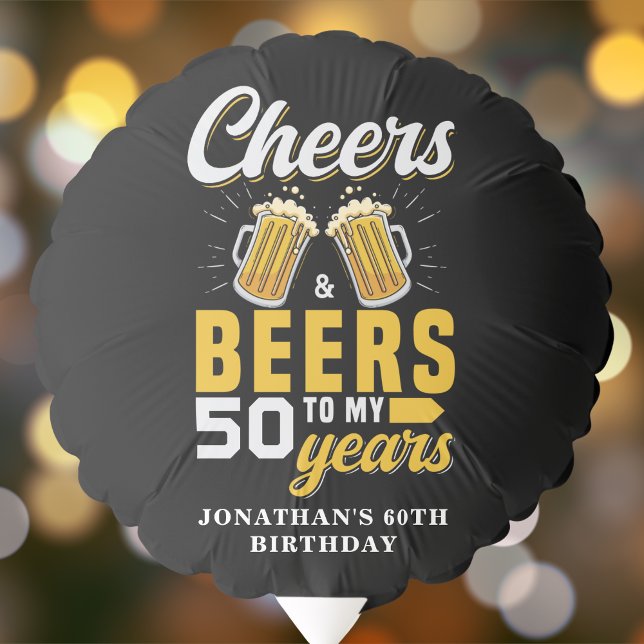 Cheers and Beers to my 50 Years, Any Birthday Balloon (Creator Uploaded)