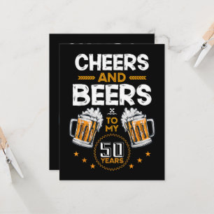Cheers and Beers To My 50 Years Invitation