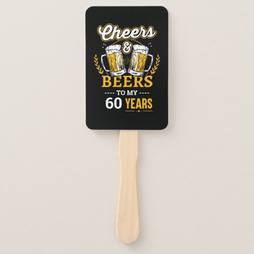 Cheers and Beers To My Years Personalized Birthday Hand Fan