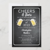 Cheers and Beers to Your Graduation Year Party Invitation (Front)