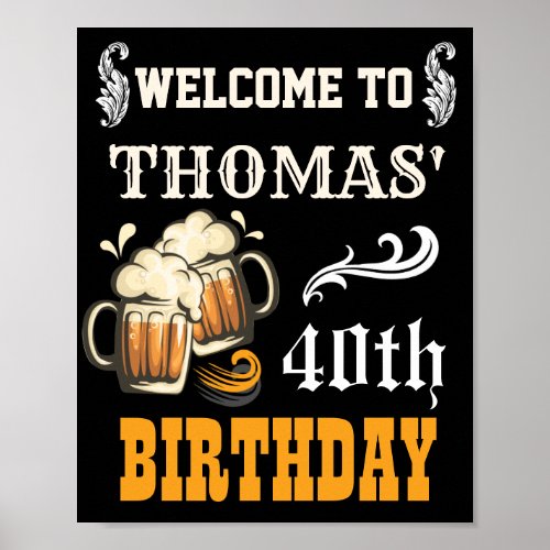 Cheers and beers Welcome Poster _ Birthday Poster