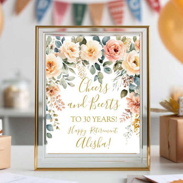 Cheers And Beerts Retirement Party Sign (Creator Uploaded)