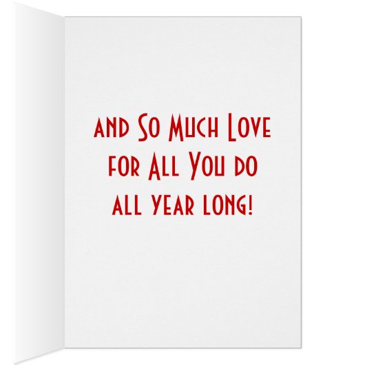 CHEERS AND LOVE "MOM AND DAD" THIS CHRISTMAS (Inside (Right))