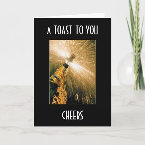 CHEERS AND TOASTS FOR THE NEW YEAR HOLIDAY CARD