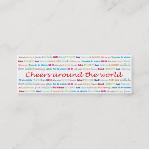Cheers_Around The World_bartender services Business Card Templates