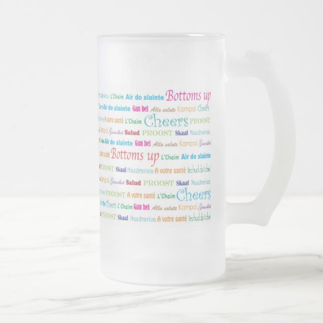 Cheers_Around The World tall frosted glass Beer Mug (Right)