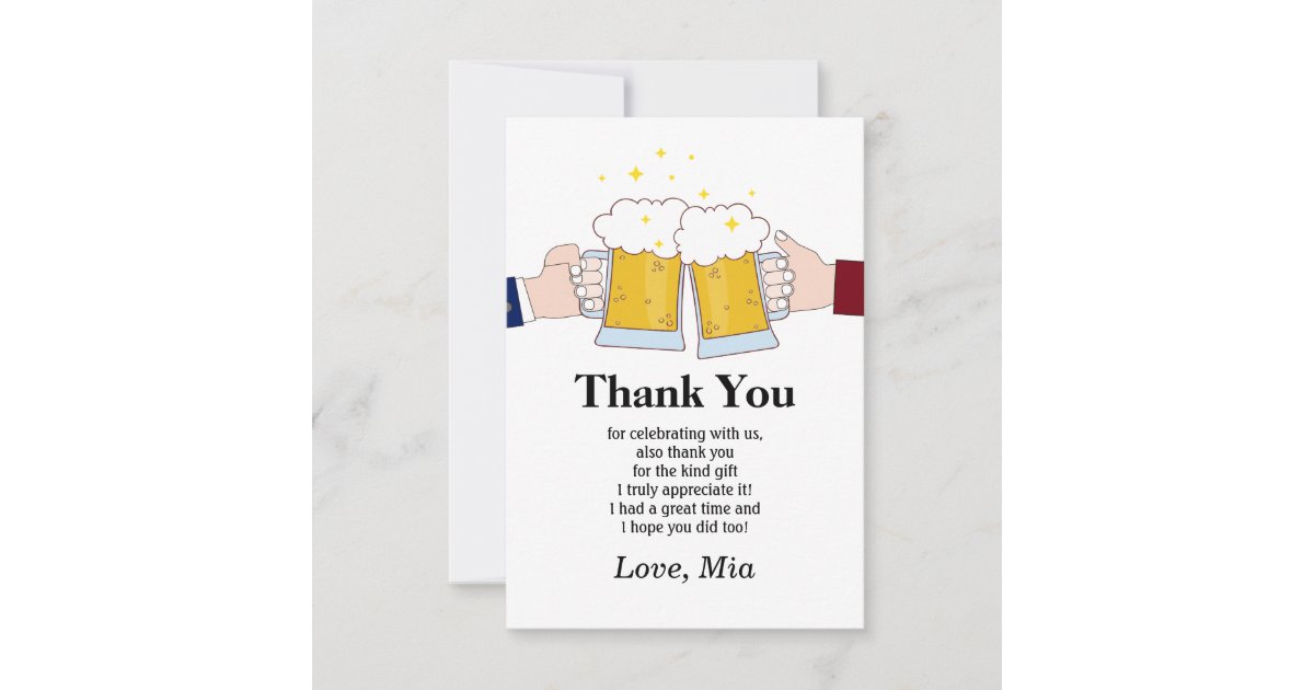 Cheers for Beers, Thank You Gift