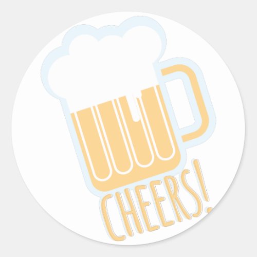 Cheers Beer Classic Round Sticker