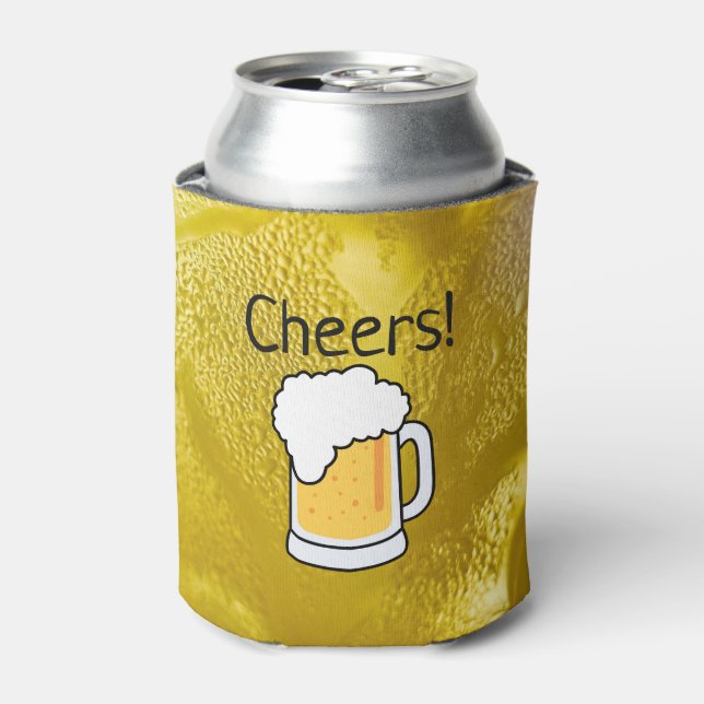 Cheers Beer Day Cold Bubbles Bottle Cooler (Can Front)