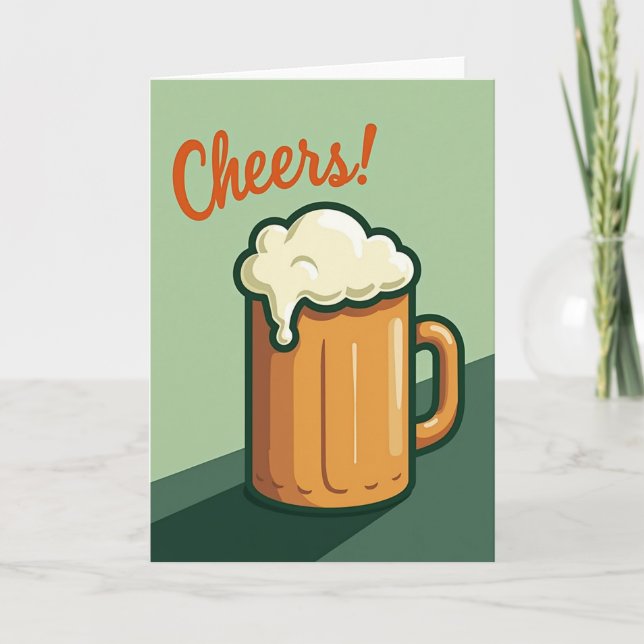 Cheers Beer Foam Pattern Card (Front)
