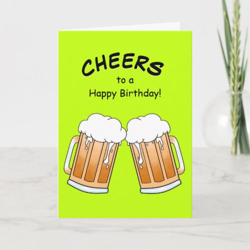Cheers Beer Friend Birthday Card
