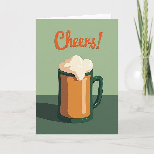 Cheers Beer Mug Fun Card (Front)