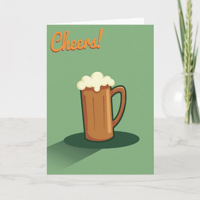 Cheers Beer Mug Graphic Art Card (Front)