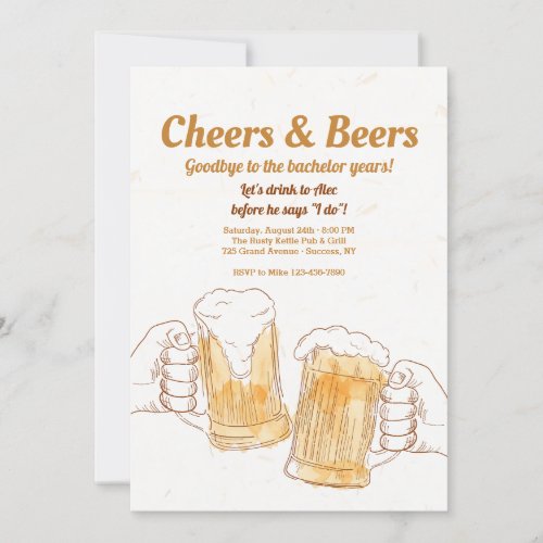 Cheers Beer Mugs Invitations