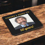 Cheers & Beers 50th Birthday Photo Milestone Square Paper Coaster<br><div class="desc">Celebrate a milestone with these “Cheers and Beers” 50th birthday photo square paper coasters. Personalized with your own photo,  these fun coasters add a unique touch to your party tables while doubling as a memorable keepsake for guests.</div>