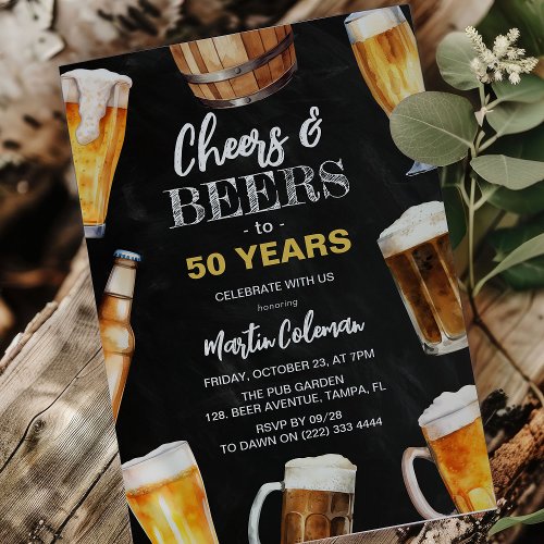 Cheers & Beers Any Age Fun Adult Birthday
