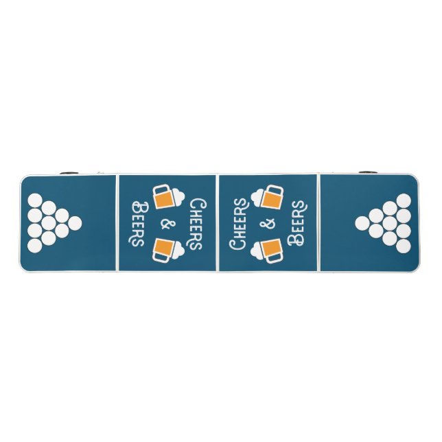 Cheers & Beers Beer Tankards Cup Guide Ocean Blue Beer Pong Table (Top)