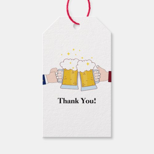 cheers beers beer thank you gift tag