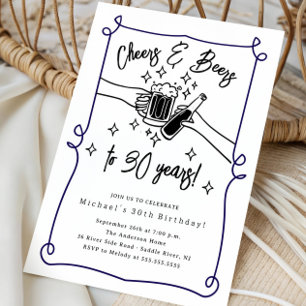 Cheers & Beers Birthday Invitation