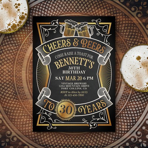 Cheers Beers Birthday Invitation