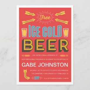 Cheers & Beers Birthday Invitation
