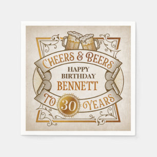 Cheers Beers Birthday Napkins