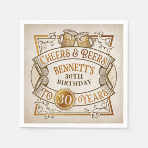 Cheers Beers Birthday Napkins