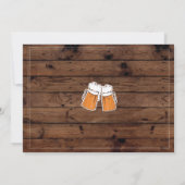 Cheers & Beers Birthday Wood Party Photo Invite (Back)