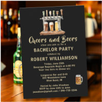 Cheers & Beers Black & Gold Bachelor Party 