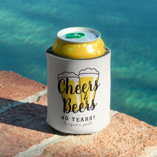 Cheers  Beers Cream Adult Birthday Can Cooler