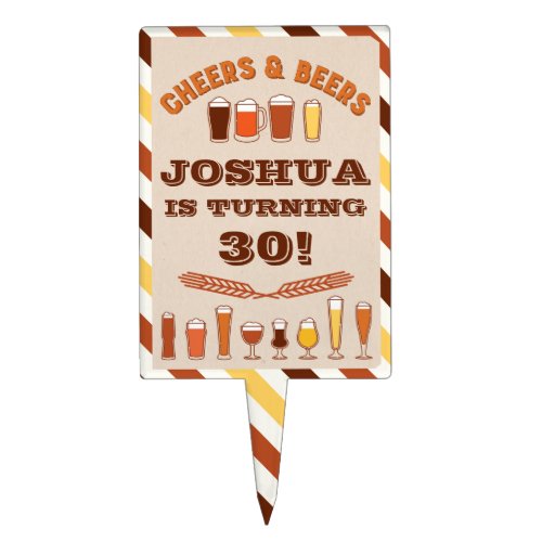 Cheers  Beers Cupcake Topper