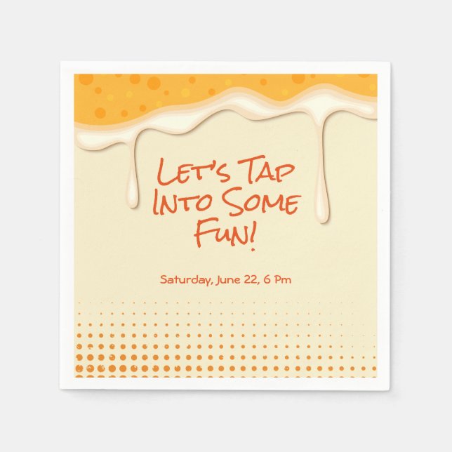 Cheers & Beers – Festive Invitations for Beer Love Napkins (Front)