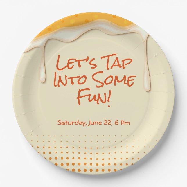 Cheers & Beers – Festive Invitations for Beer Love Paper Plates (Front)