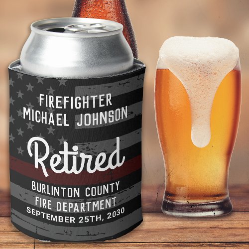 Cheers  Beers Firefighter Retirement Party Can Cooler