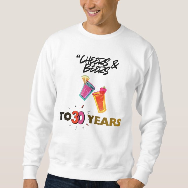 Cheers & Beers – Fun Party & Beer Lovers Design Sweatshirt (Front)