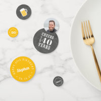 Cheers & Beers Milestone Birthday Custom Party Confetti