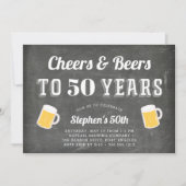 Cheers & Beers Milestone Birthday Party Invitation (Front)