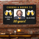 Cheers & Beers Milestone Birthday Photo Keepsake Banner<br><div class="desc">Commemorate a special milestone with the Cheers & Beers Milestone Birthday Photo Keepsake Banner. This eye-catching banner features a festive "Cheers & Beers" design, perfect for celebrating significant birthdays. Customize it with cherished photos to create a unique and memorable keepsake. Made from high-quality materials, it's durable and easy to hang,...</div>