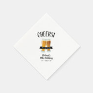 Cheers Beers Modern Adult 40th Birthday Party Napkins