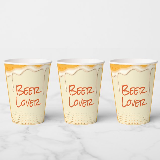 Cheers & Beers – Party Paper Cups for Beer Lovers (Multi)