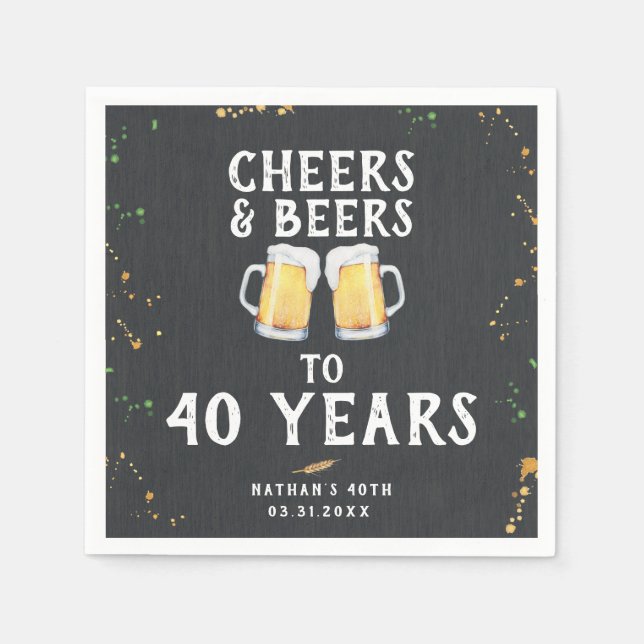 Cheers & Beers Pub Style Napkins (Front)