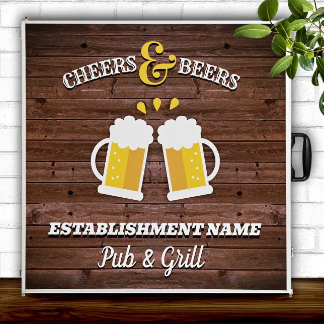 Cheers & Beers Your Business Logo Personalized Beer Pong Table (Creator Uploaded)