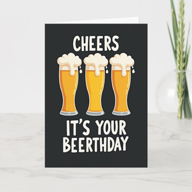 Cheers Beerthday Graphic Card (Front)