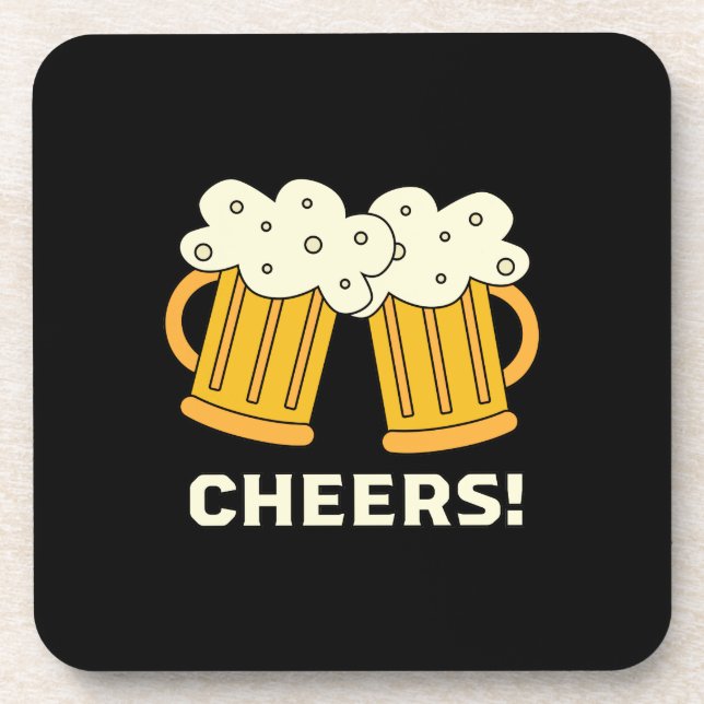 Cheers!  beverage coaster (Front)